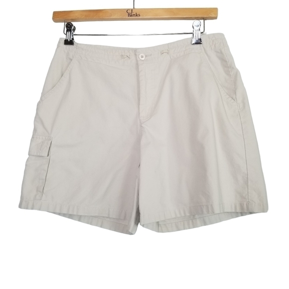 Weatherproof WMS SZ 12 Shorts Tan Cotton Flat Front Cargo Gorpcore Pebble - Picture 1 of 9